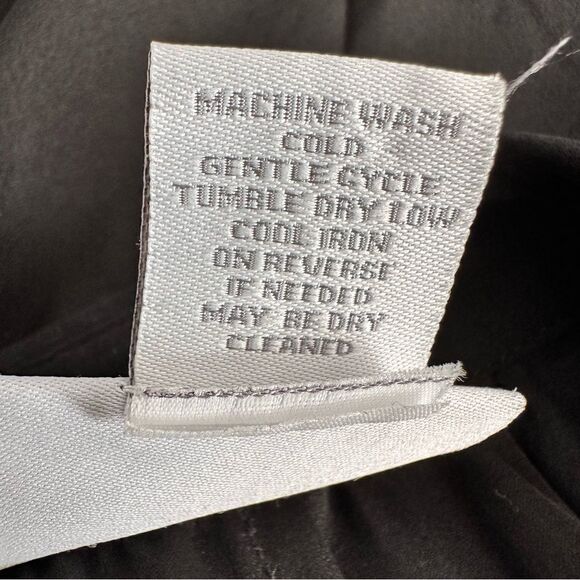 Soft Surroundings Black Tunic Blouse Deep V-Neck Collared Semi Sheer‎ Size LP - Picture 2 of 7